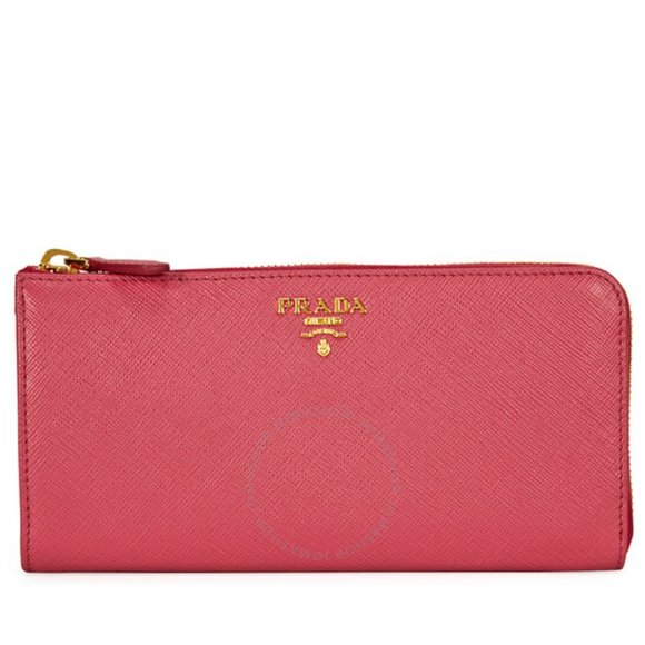 Prada Saffiano Leather Wallet - Peonia - Picture 1 of 15